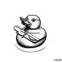 Rubber duck tattoo design idea