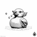 Rubber duck tattoo design idea
