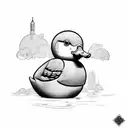 Rubber duck tattoo design idea