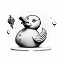 Rubber duck tattoo design idea