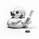 rubber duck tattoo design idea