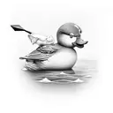 rubber duck tattoo design idea