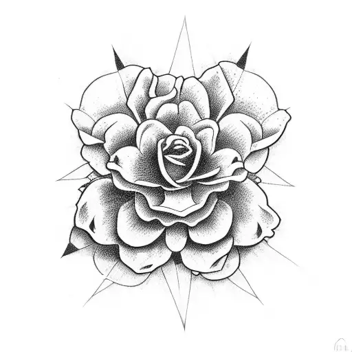 ramo de flores tattoo design idea