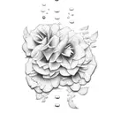 ramo de flores tattoo design idea