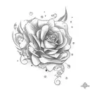 ramo de flores tattoo design idea