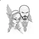 A married couple tattoo design idea
