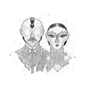 A married couple tattoo design idea