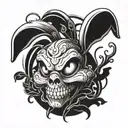 bugs bunny skull tattoo design idea