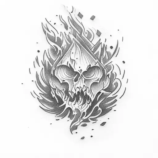 bonfire tattoo design idea