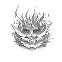 bonfire tattoo design idea