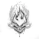 bonfire tattoo design idea