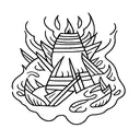 bonfire tattoo design idea