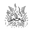 bonfire tattoo design idea