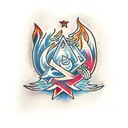 bonfire tattoo design idea