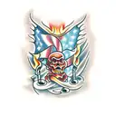 bonfire tattoo design idea