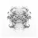 vines floral negative space underbust  tattoo design idea