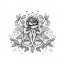 vines floral negative space underbust  tattoo design idea