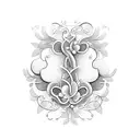 vines floral negative space underbust  tattoo design idea