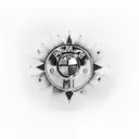 BMW mașina  tattoo design idea