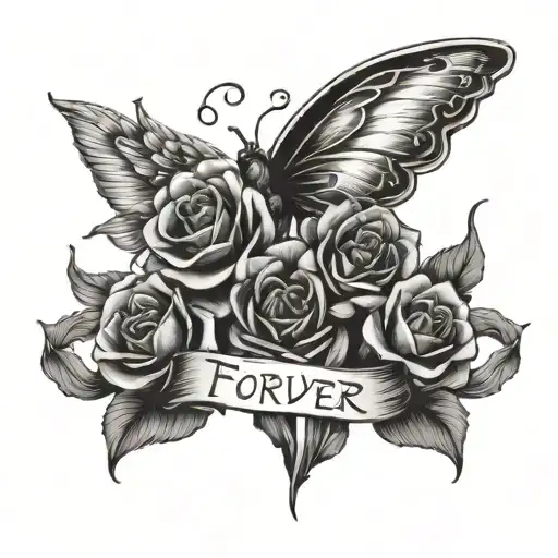 forever and always   tattoo design idea
