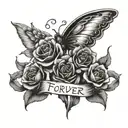 forever and always   tattoo design idea