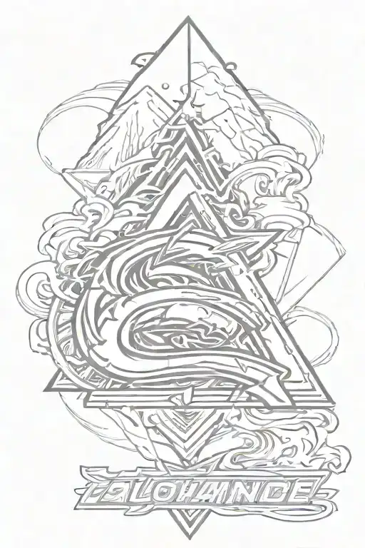 artistic  design of the colorado avalanche logo combined tattoo design idea