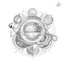 parade of planets tattoo design idea