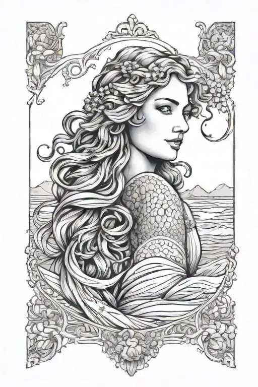 birth of venus tattoo design idea