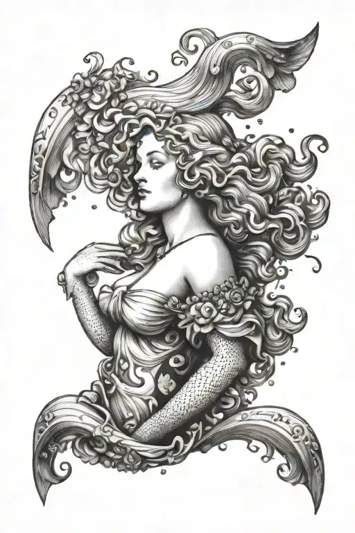birth of venus tattoo design idea