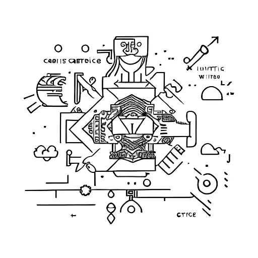 creative code programming language with the sentence "trust the process" tattoo design idea