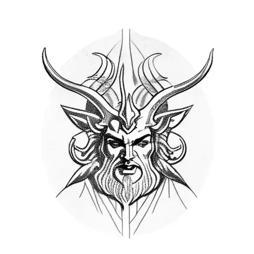 Slaine the horned god from greek mythology  tattoo design idea