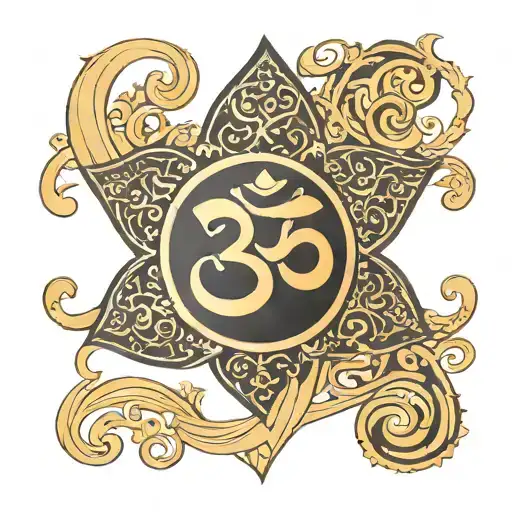 aum symbol formed like tattoo design idea