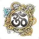 aum symbol tattoo design idea