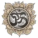 aum symbol tattoo design idea