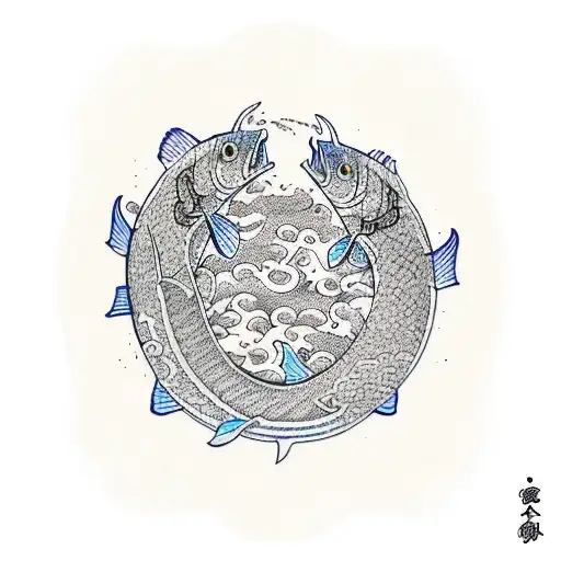 carpet fish tattoo design idea