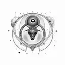 A sketch of a unique and mysterious animal inspired by astrology tattoo design idea