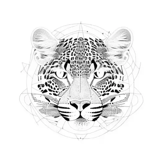 brazilian leopard rainforest tattoo design idea