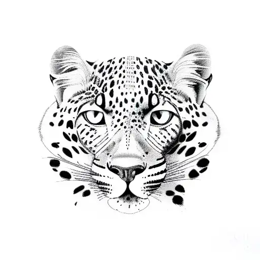 brazilian leopard rainforest tattoo design idea