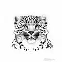 brazilian leopard over the rainforest tattoo design idea