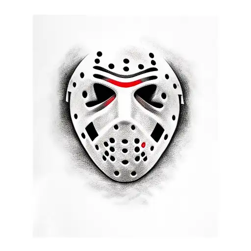 jason voorhees mask split tattoo design idea