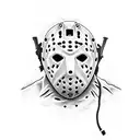 jason voorhees mask split tattoo design idea