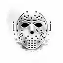 jason voorhees mask split tattoo design idea