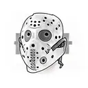 jason voorhees mask split tattoo design idea