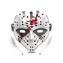 jason voorhees mask split tattoo design idea