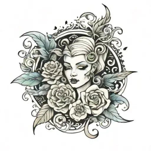 title "powder" tattoo design idea