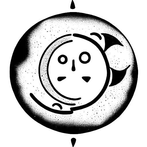 Sun and Moon tattoo design idea
