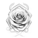 Snake with Rose tattoo design idea