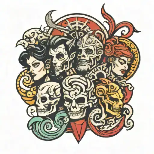 They represent luck, energy and gods of Olympus tattoo design idea