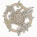 KARMA IN SANSKRIT tattoo design idea