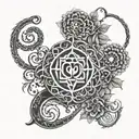 KARMA IN SANSKRIT tattoo design idea